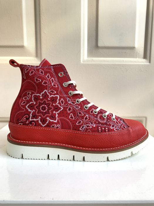 Children of the Discordance X Recouture Vintage Bandana Boots Red