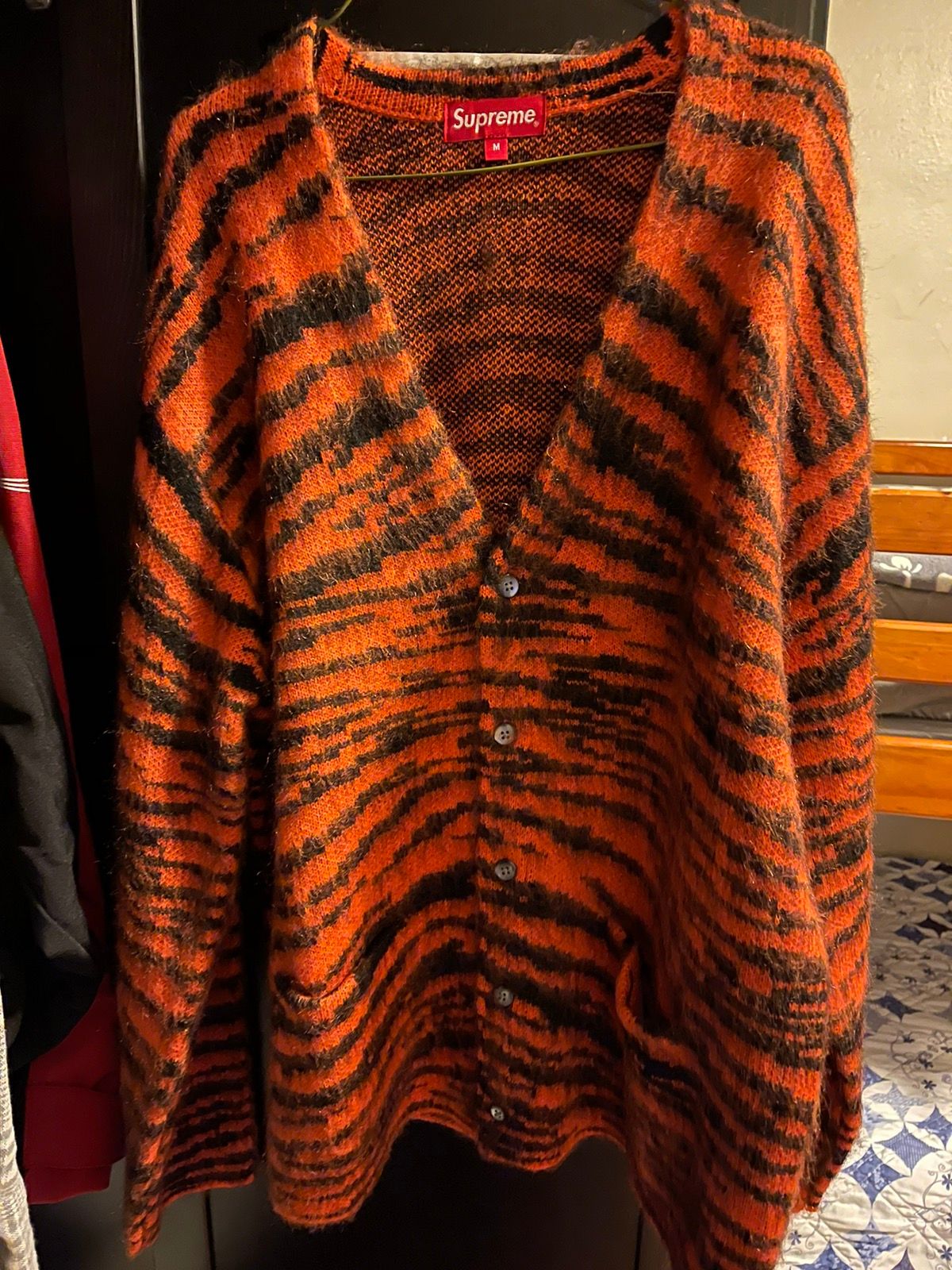 Supreme Supreme brushed mohair tiger cardigan FW20 | Grailed