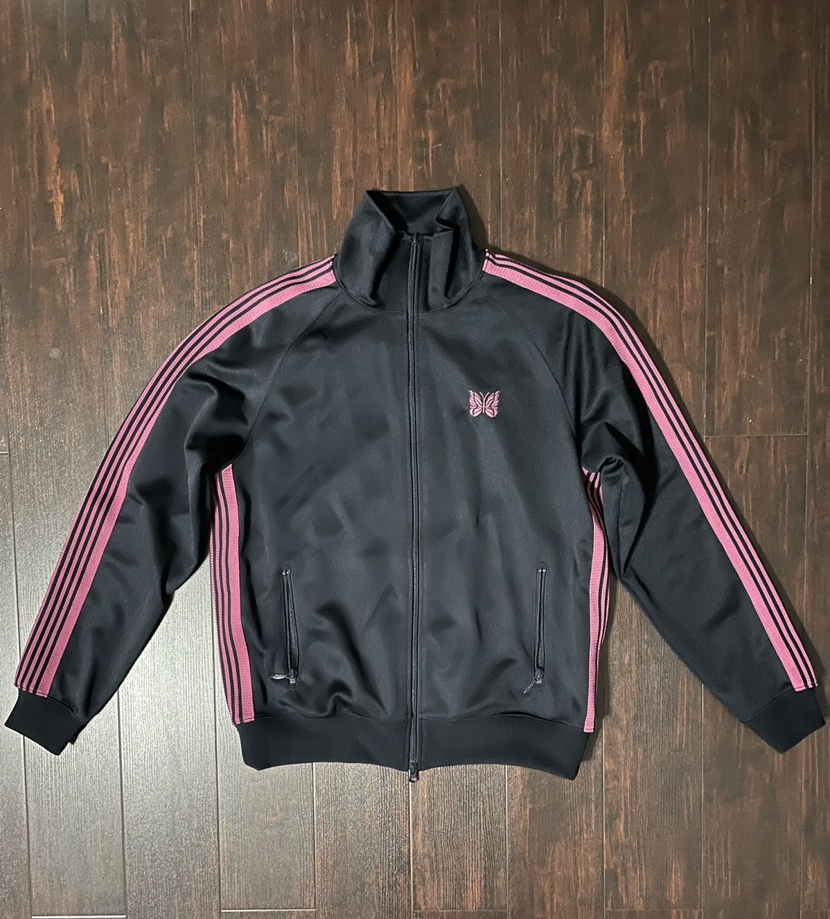 image of Needles Track Jacket Navy/black & Pink, Men's (Size Medium)