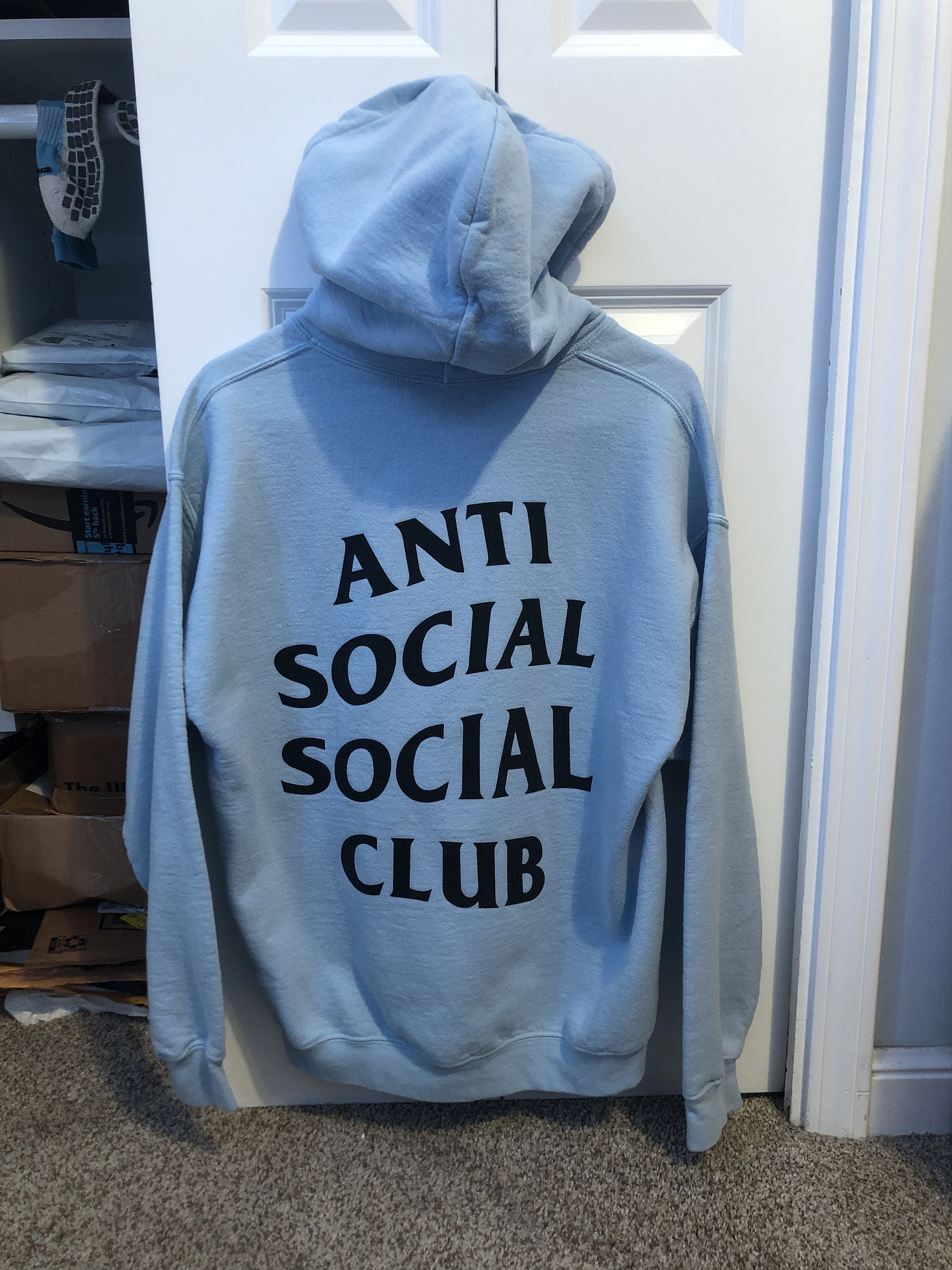 Anti social social store club hoodie baby blue