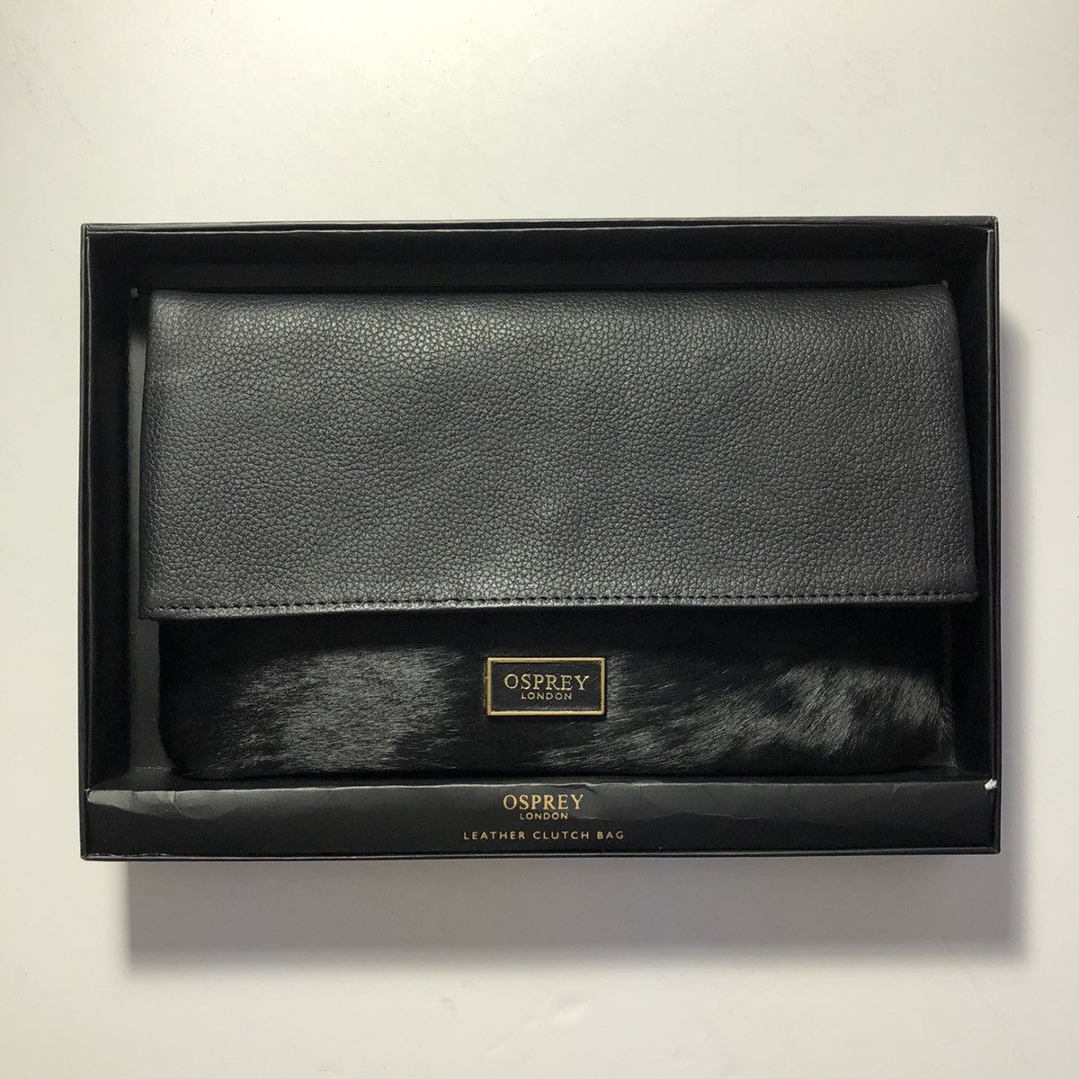 Osprey Black Leather Clutch by Osprey London by Graeme Ellisdon Grailed