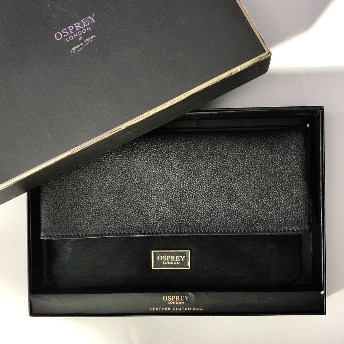 Osprey Black Leather Clutch by Osprey London by Graeme Ellisdon Grailed