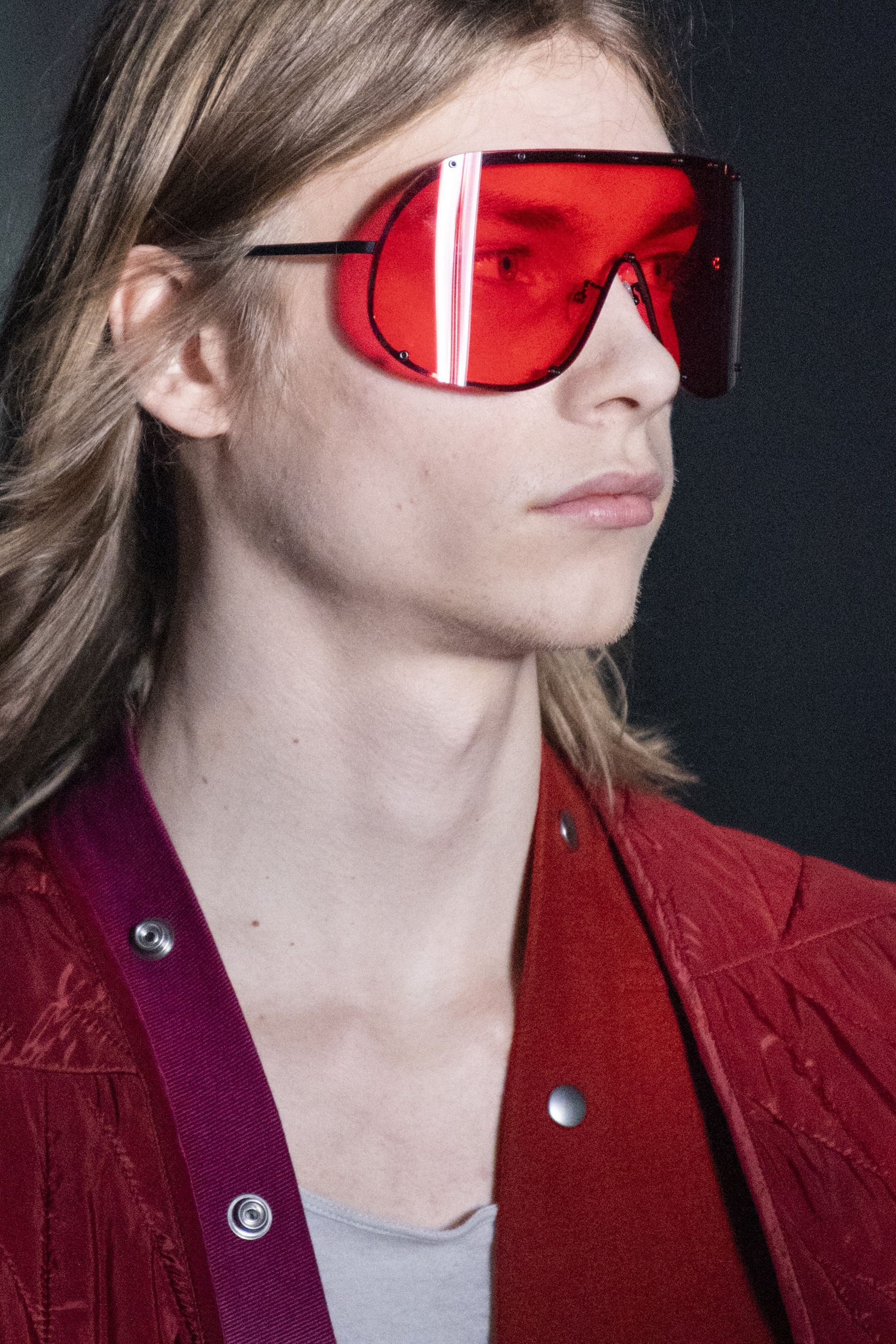 Rick Owens Rick Owens FW19 Red Shield Sunglasses | Grailed