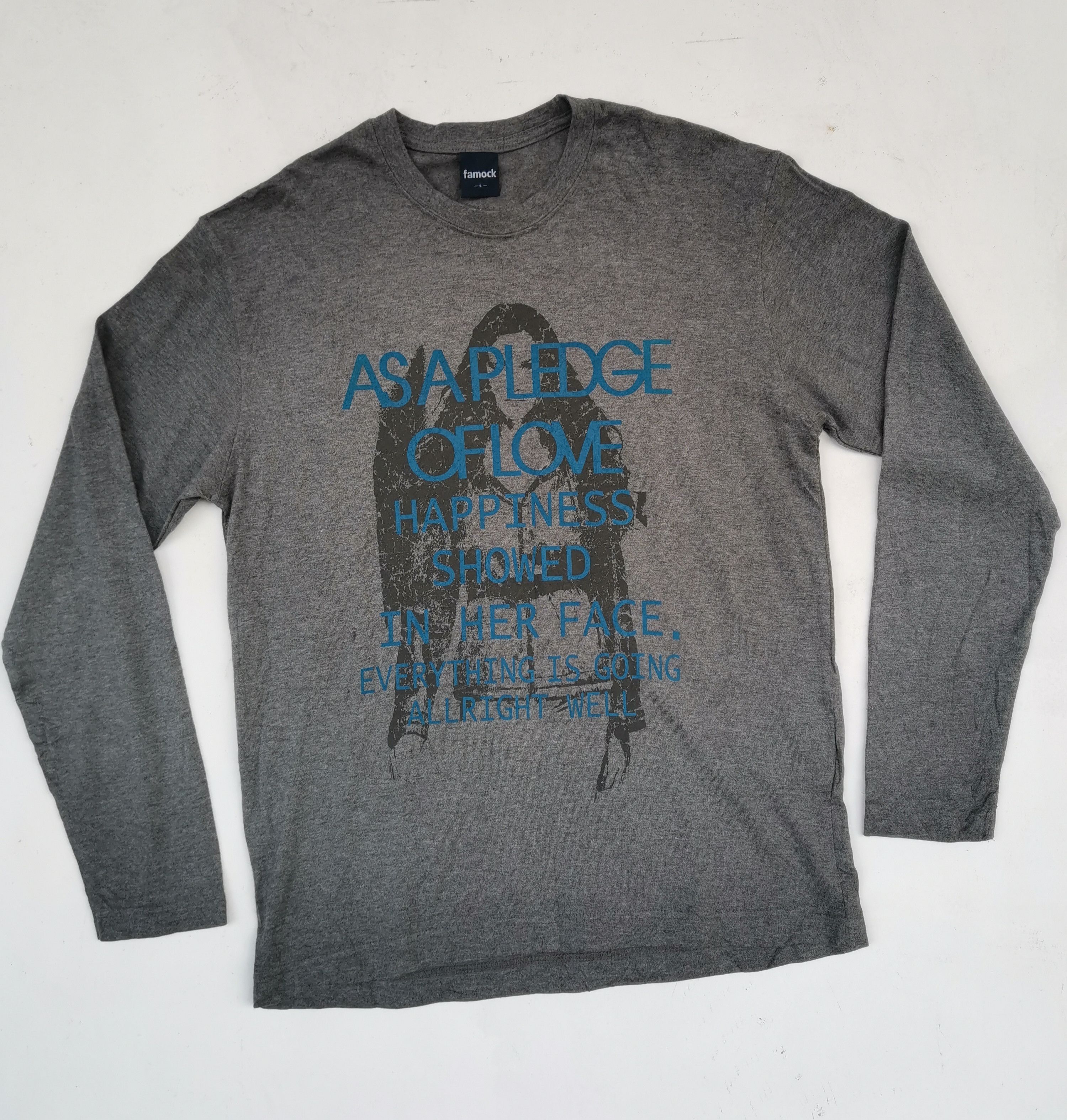 Japanese Brand Famock Asapledge of Love Big Logo shirts Size US L / EU 52-54 / 3 - 1 Thumbnail