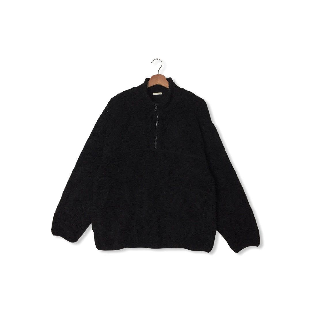 Designer × Japanese Brand Vintage GU Wool Fleece Jacket Half Zipper Size US XL / EU 56 / 4 - 1 Thumbnail