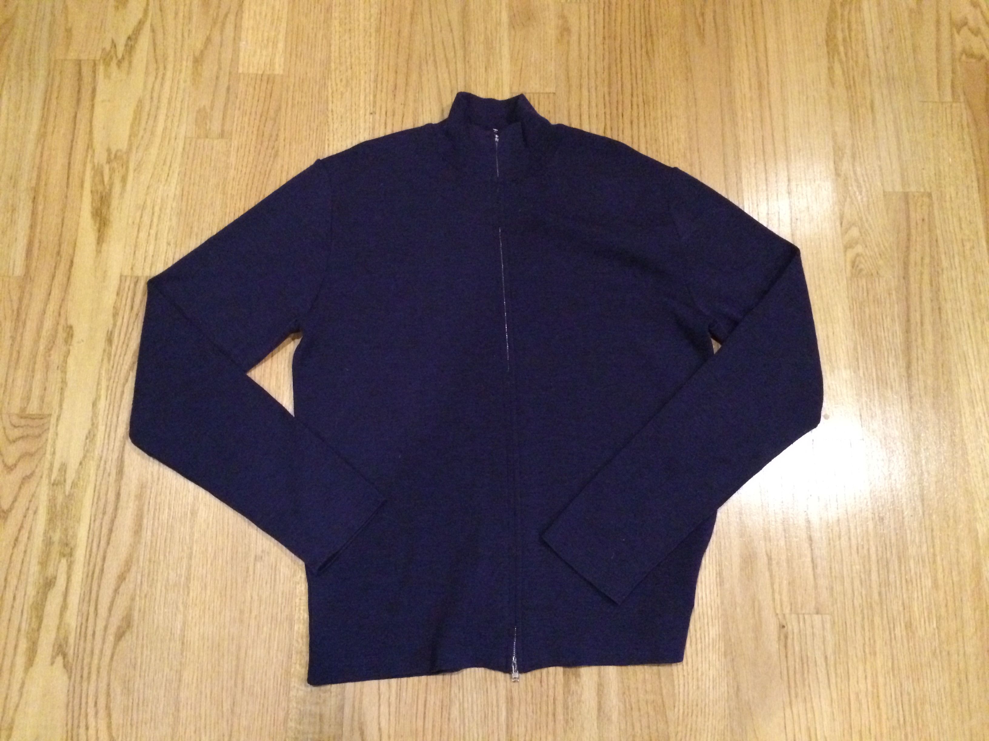 Navy Blue FlexWool Zip Sweater
