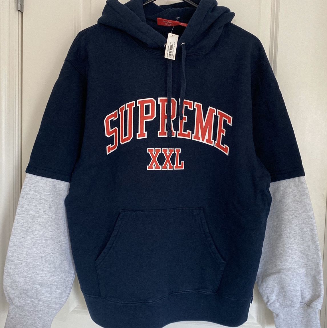 Supreme xxl hooded sweatshirt hot sale black