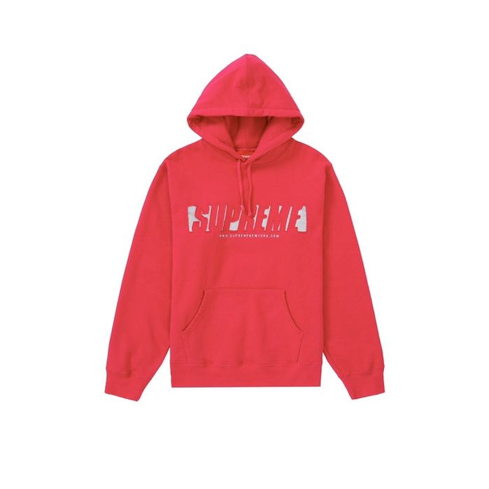 Supreme reflective cutout online hooded sweatshirt