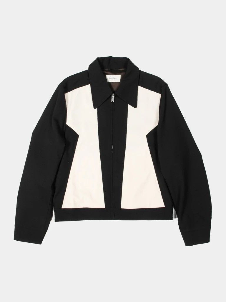 Second/Layer Black & Off-White Zig-Zag Panel Jacket | Grailed