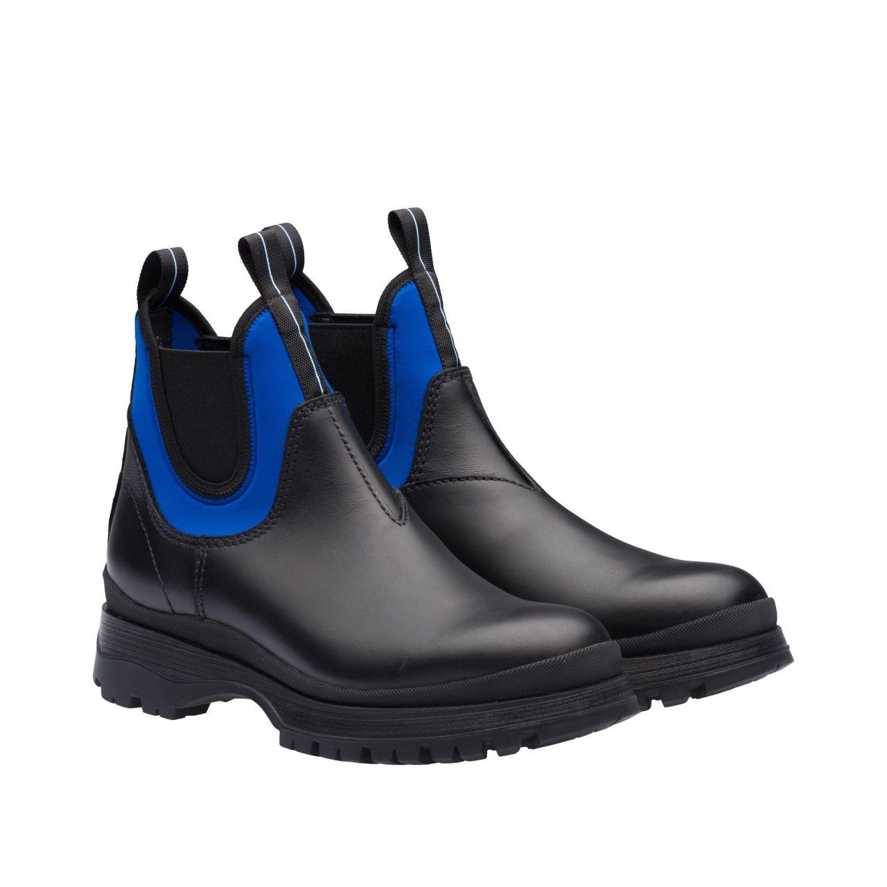Prada Brixxen Blue Neoprene Chelsea Boots Grailed