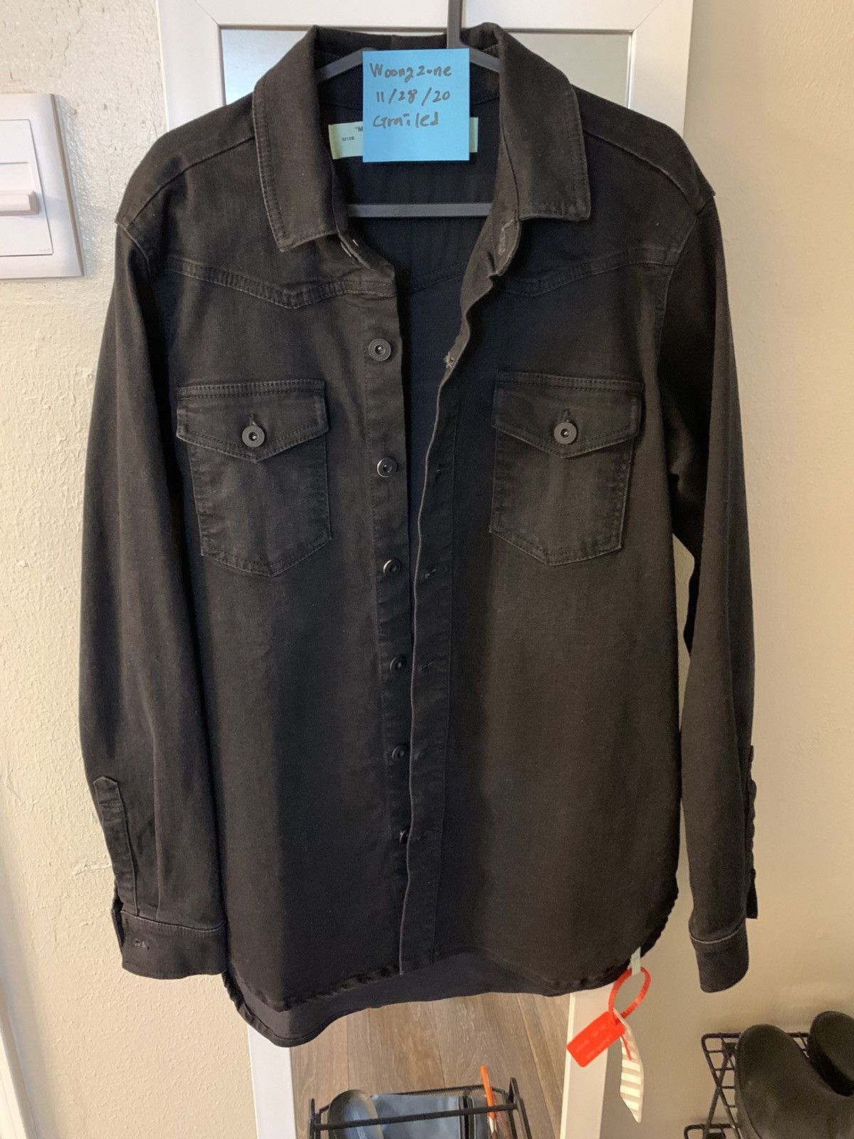 Off-White Off white checkered denim shirt Size US S / EU 44-46 / 1 - 1 Thumbnail