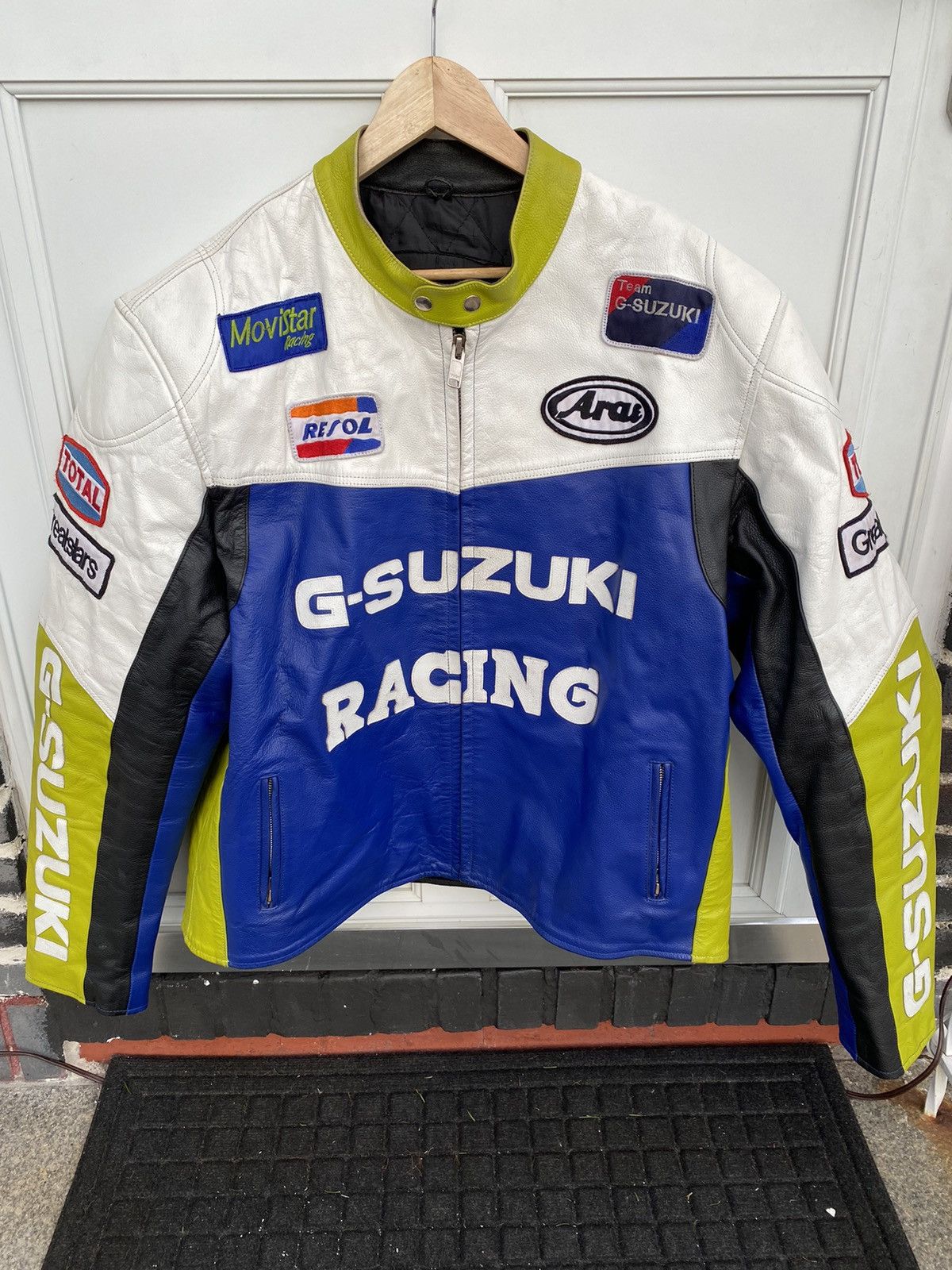 SUZUKI MOTORCYCLE LEATHER RACING BLACK JACKET | Speedystar