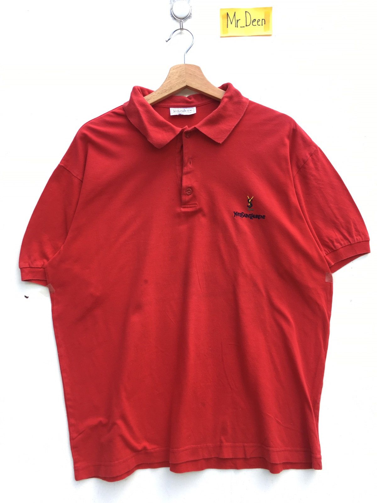 Yves Saint Laurent Vintage YSL Yves Saint Laurent Small Logo Polo Shirt Size US L / EU 52-54 / 3 - 2 Thumbnail