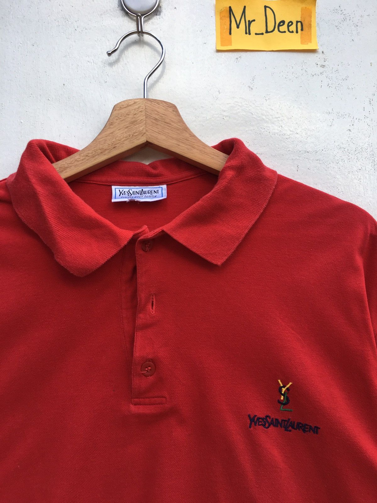 Yves Saint Laurent Vintage YSL Yves Saint Laurent Small Logo Polo Shirt Size US L / EU 52-54 / 3 - 1 Thumbnail