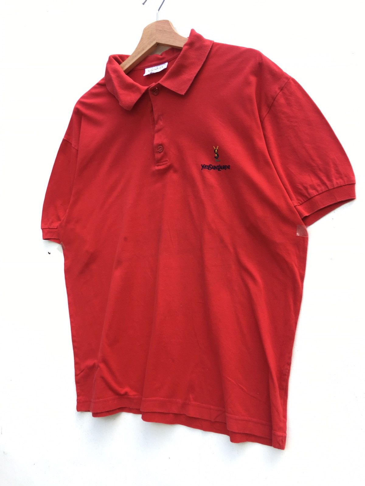 Yves Saint Laurent Vintage YSL Yves Saint Laurent Small Logo Polo Shirt Size US L / EU 52-54 / 3 - 4 Thumbnail