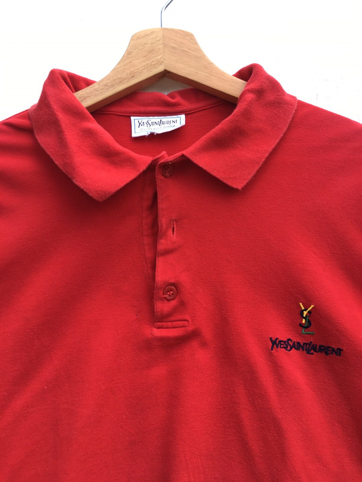 Yves Saint Laurent Vintage YSL Yves Saint Laurent Small Logo Polo Shirt Size US L / EU 52-54 / 3 - 8 Thumbnail