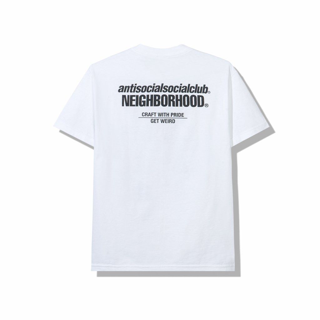 Anti Social Social Club × Neighborhood DS Black ASSC x NBHD Cambered White Tee BAPE FTP KITH KAWS Size US XL / EU 56 / 4 - 4 Thumbnail
