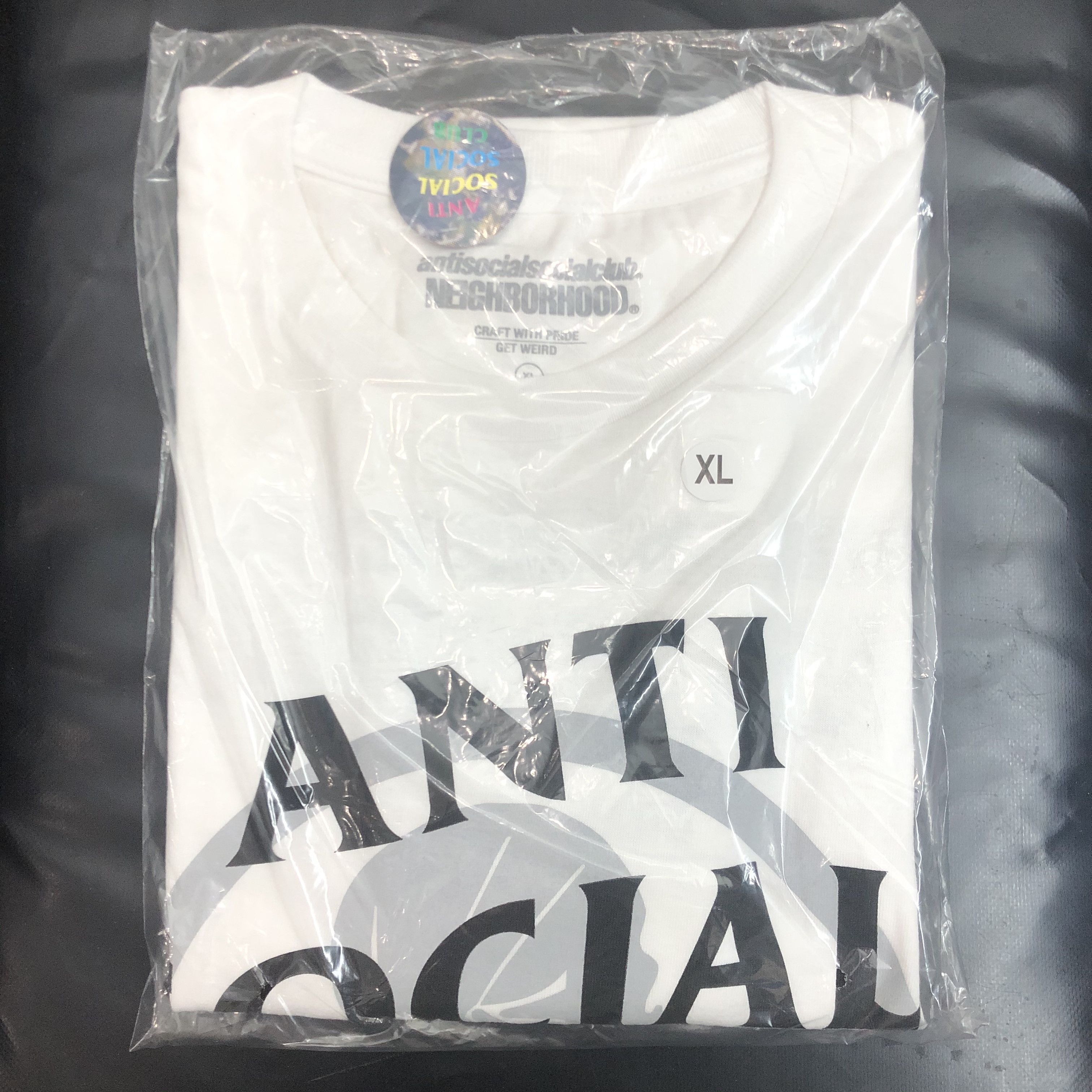 Anti Social Social Club × Neighborhood DS Black ASSC x NBHD Cambered White Tee BAPE FTP KITH KAWS Size US XL / EU 56 / 4 - 2 Thumbnail