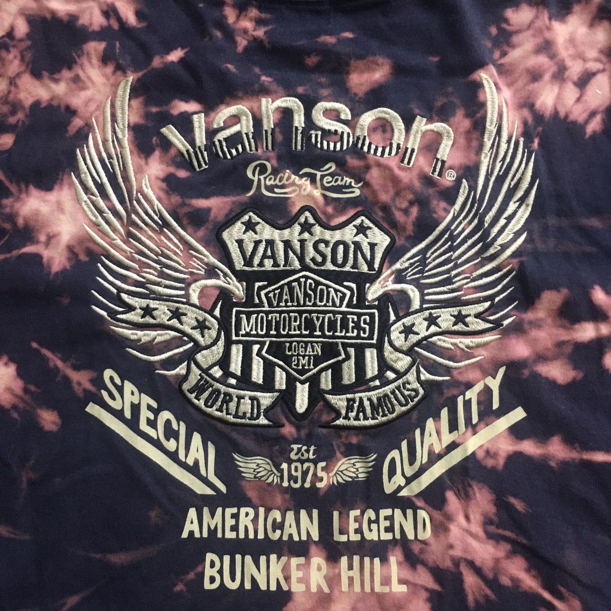 Vanson Leathers Vanson Long Sleeve Acid Wash Nice Design Size US M / EU 48-50 / 2 - 2 Thumbnail