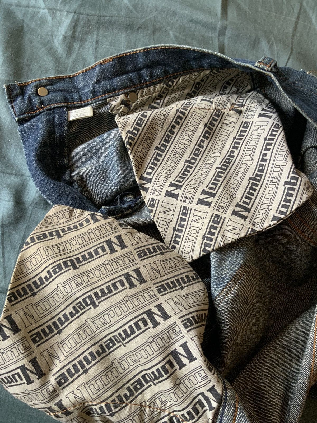 Number (N)ine 2002 Number (n)ine Patchwork Poem Denim Jeans Size US 31 - 11 Thumbnail