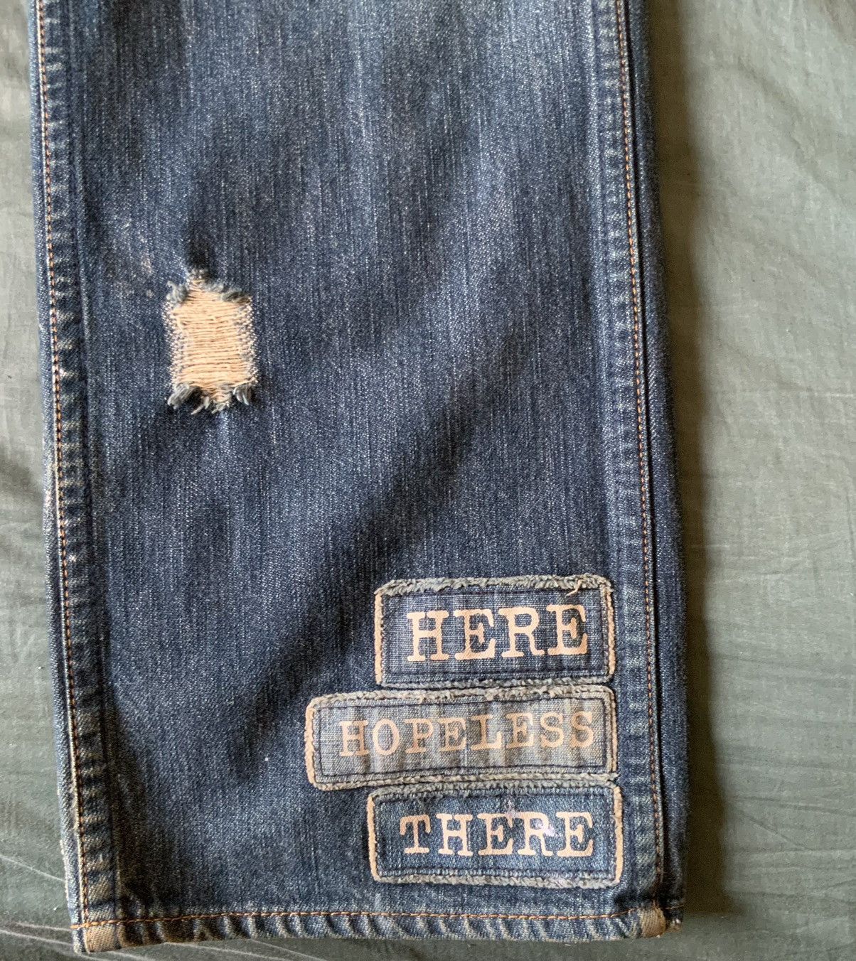 Number (N)ine 2002 Number (n)ine Patchwork Poem Denim Jeans Size US 31 - 7 Thumbnail