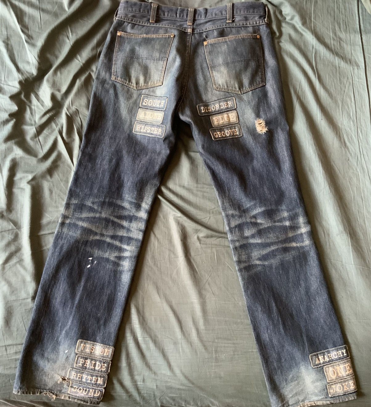 Number (N)ine 2002 Number (n)ine Patchwork Poem Denim Jeans Size US 31 - 13 Thumbnail