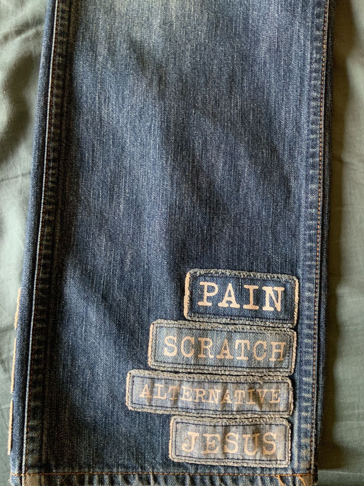 Number (N)ine 2002 Number (n)ine Patchwork Poem Denim Jeans Size US 31 - 8 Thumbnail