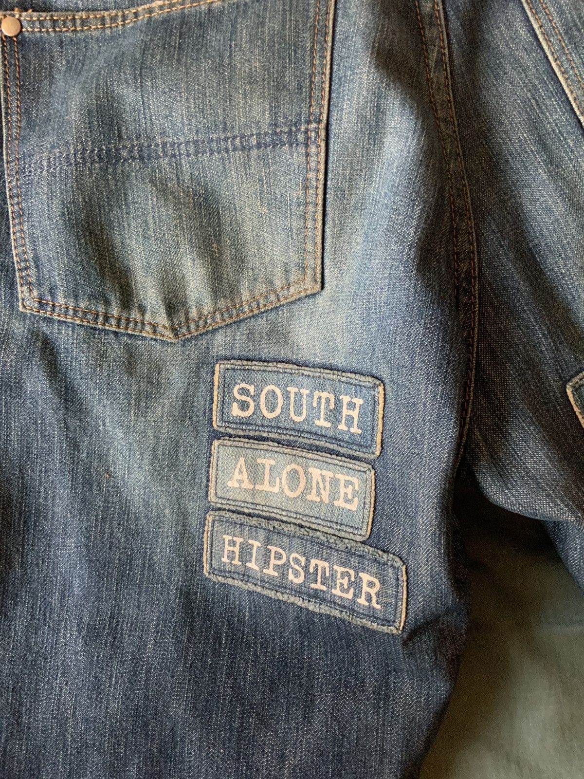 Number (N)ine 2002 Number (n)ine Patchwork Poem Denim Jeans Size US 31 - 14 Thumbnail