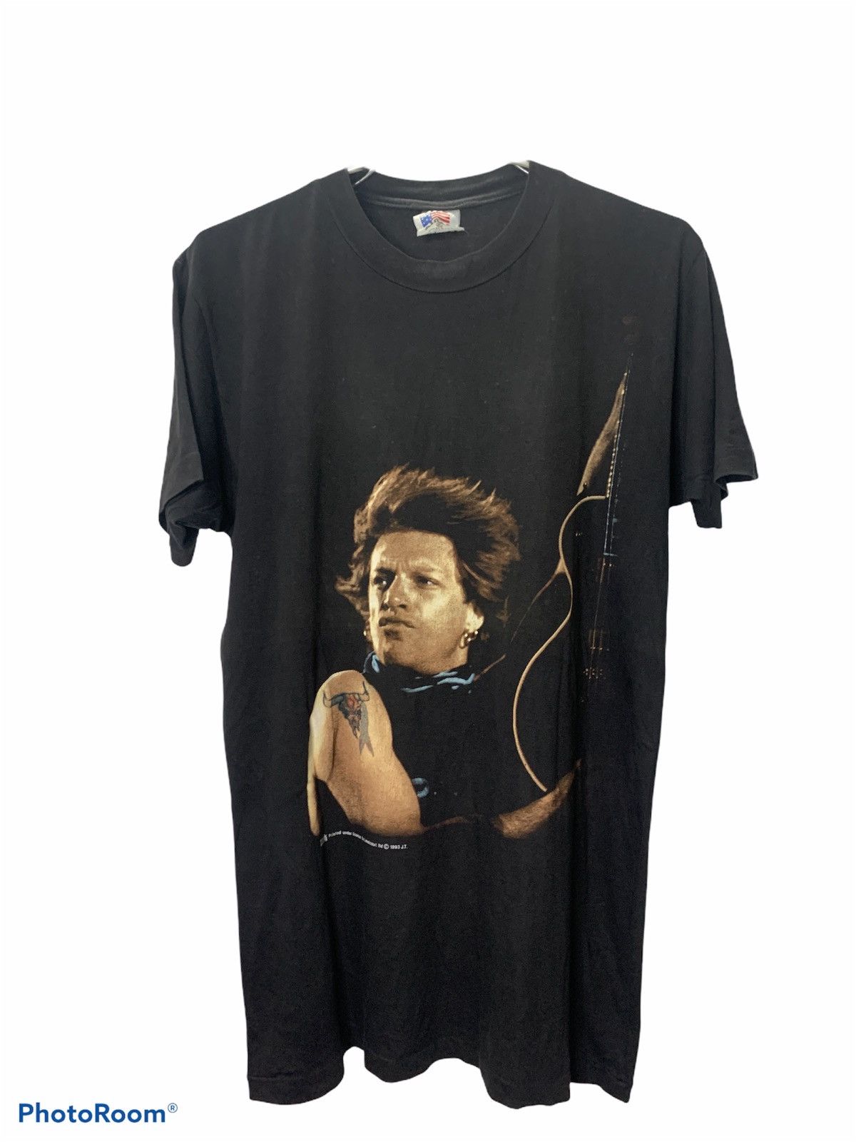 Rare!! vintage Jon Bon Jovi 1993 Rock T shirt Short Sleeve T Shirts