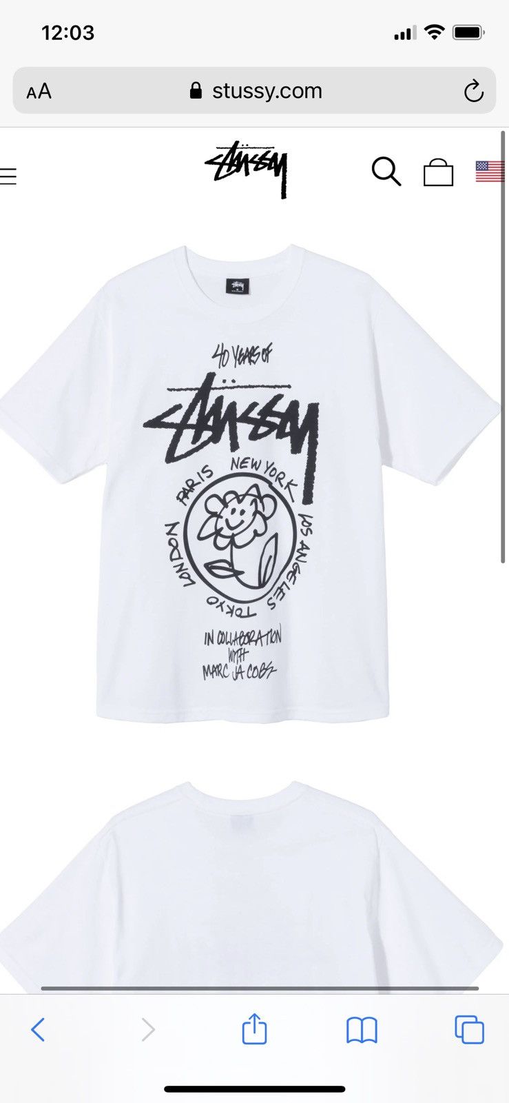 Stussy STUSSY x MARC JACOBS WORLD TOUR TEE | Grailed