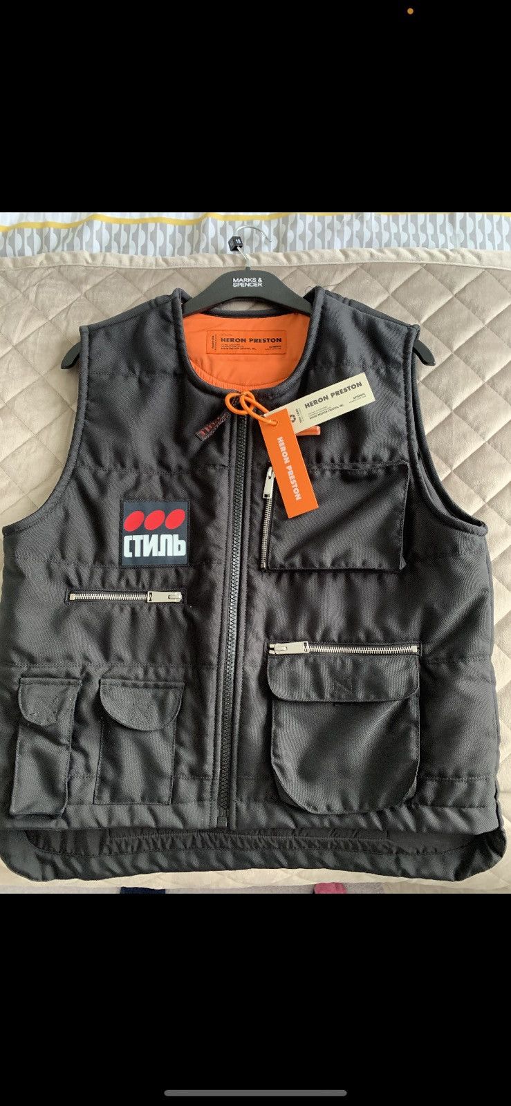 Heron Preston multi pocket fire vest