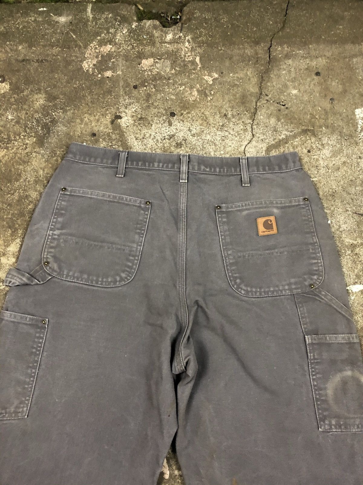 Vintage Carhartt Double Knee Work Pants 34x36 Faded Distressed Size US 34 / EU 50 - 4 Thumbnail