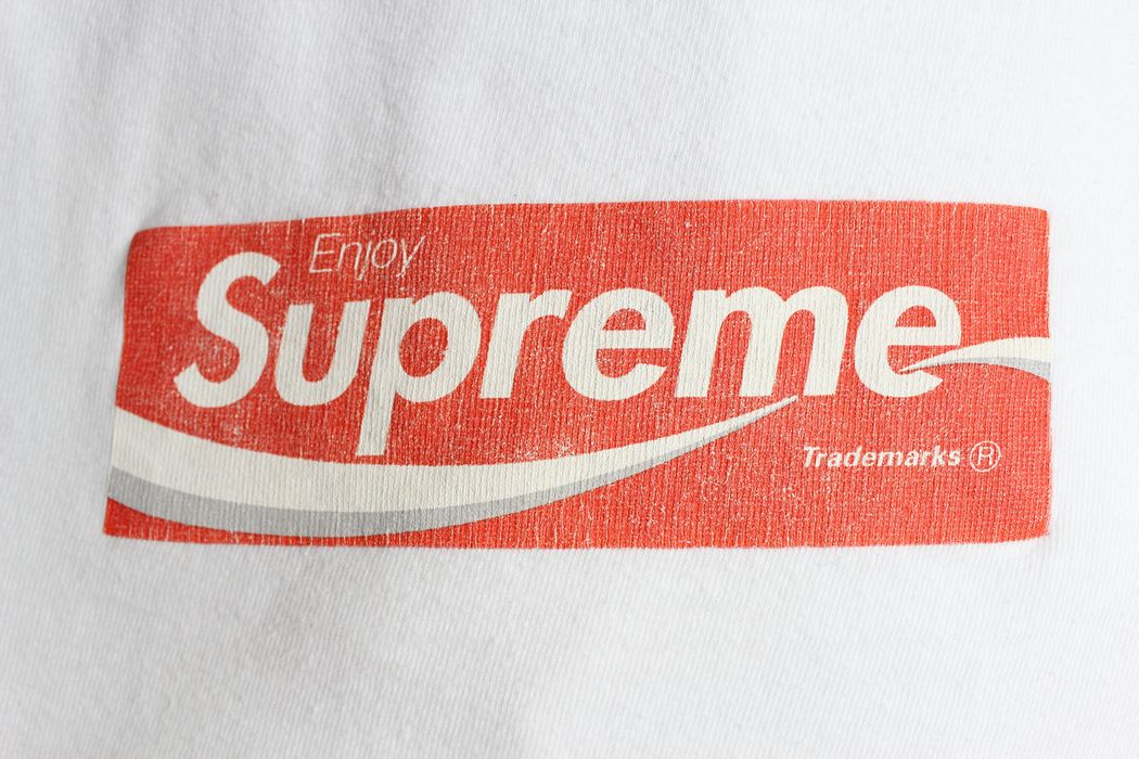 1997 Supreme Yellow Coca Cola Box Logo Tee