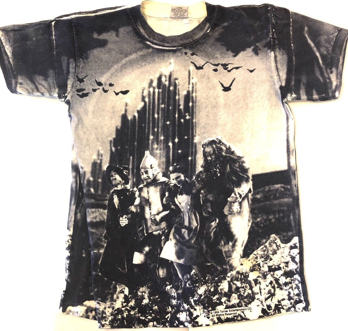 Vintage VTG 90s Stanley Desantis Wizard of Oz All Over Print T