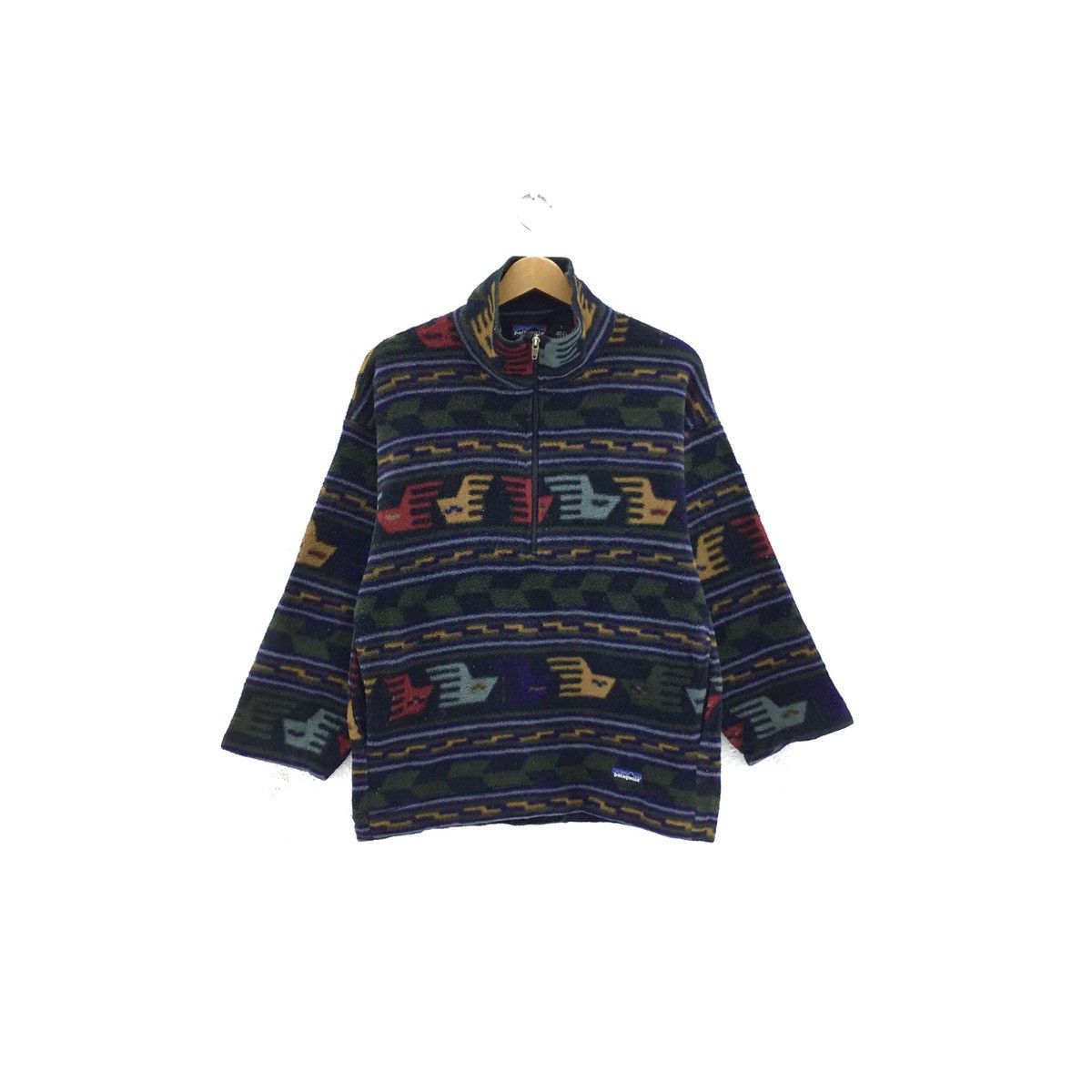 Patagonia Vintage Patagonia Fleece Aztec Bird Design Hard to Find M Size US M / EU 48-50 / 2 - 2 Thumbnail