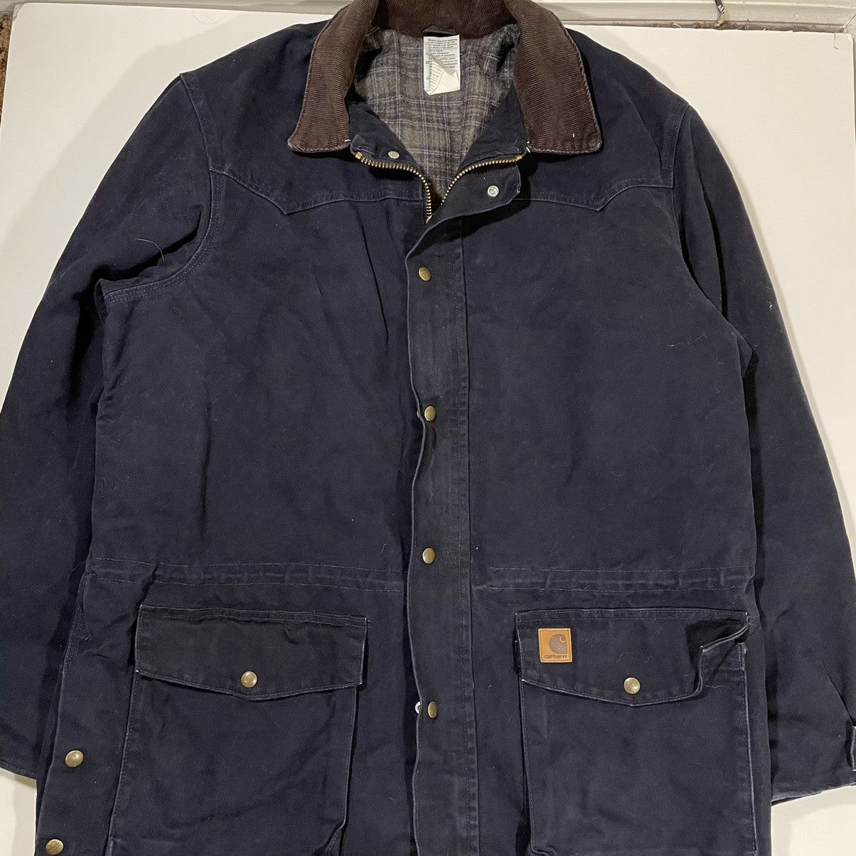 Carhartt × Vintage 90’s Carhartt Blanket Lined Barn Coat Size US XL / EU 56 / 4 - 1 Thumbnail