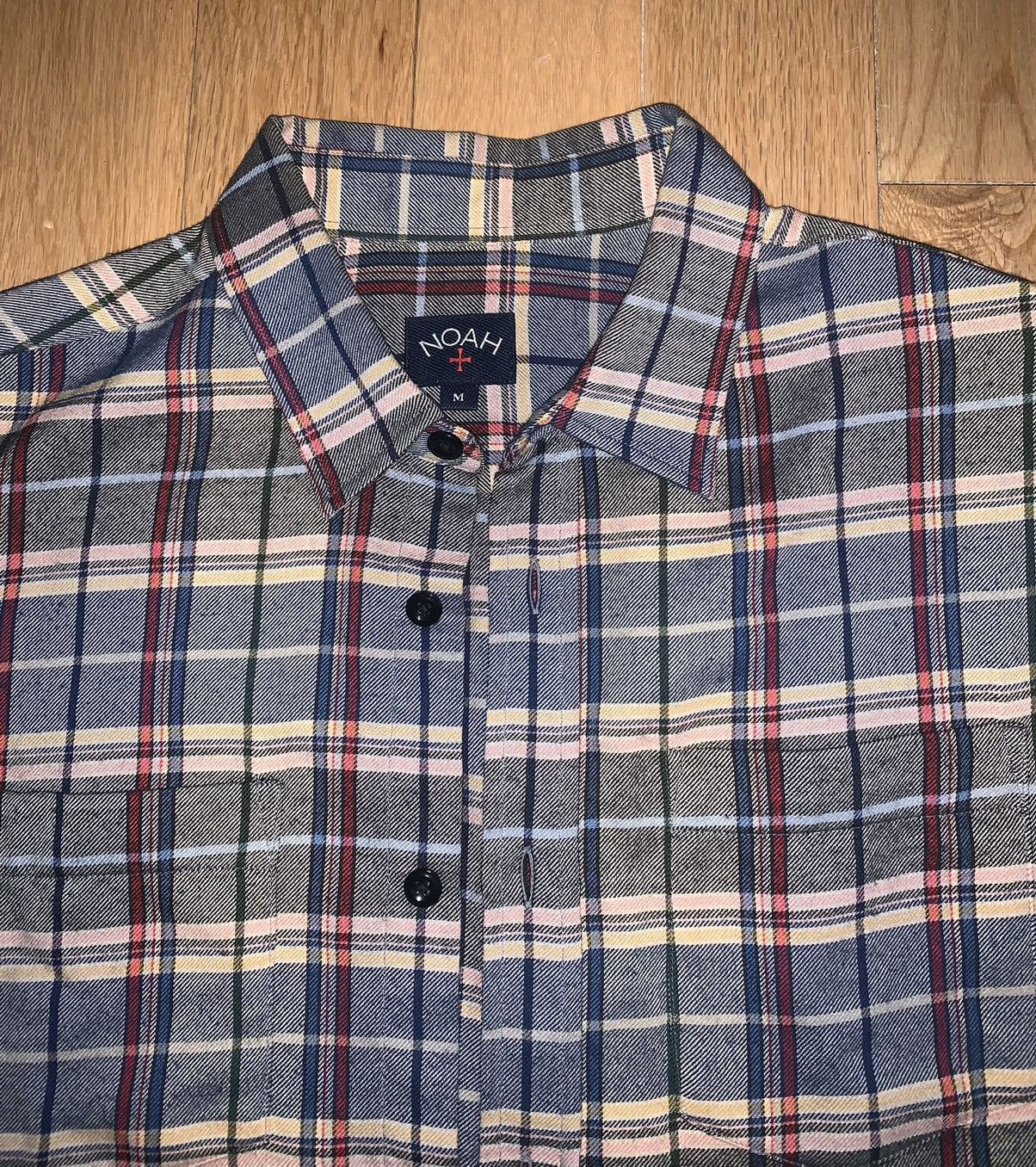 Noah Italian wool blend plaid flannel shirt Size US M / EU 48-50 / 2 - 1 Thumbnail