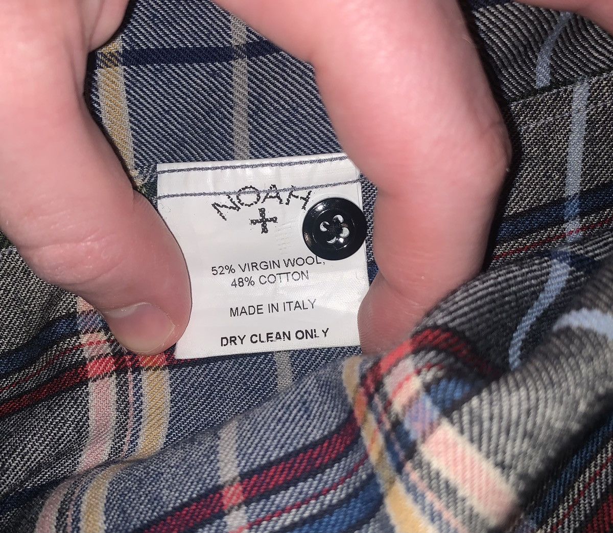 Noah Italian wool blend plaid flannel shirt Size US M / EU 48-50 / 2 - 8 Thumbnail