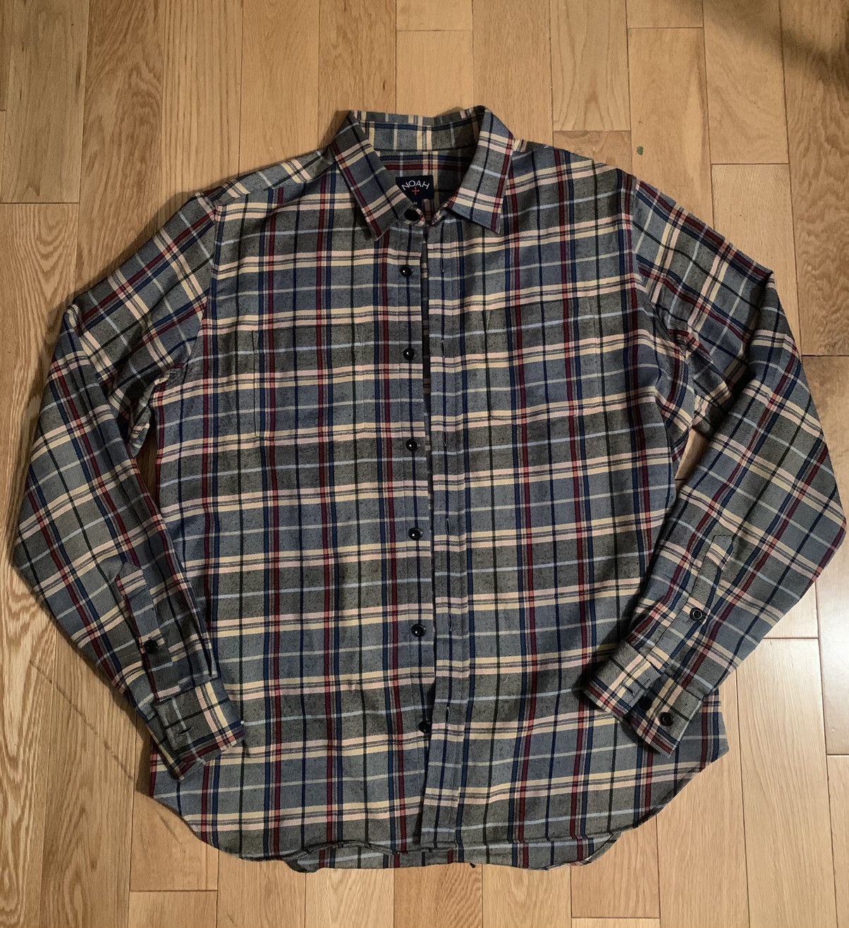 Noah Italian wool blend plaid flannel shirt Size US M / EU 48-50 / 2 - 4 Thumbnail