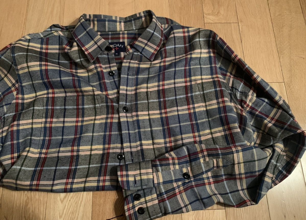 Noah Italian wool blend plaid flannel shirt Size US M / EU 48-50 / 2 - 5 Thumbnail