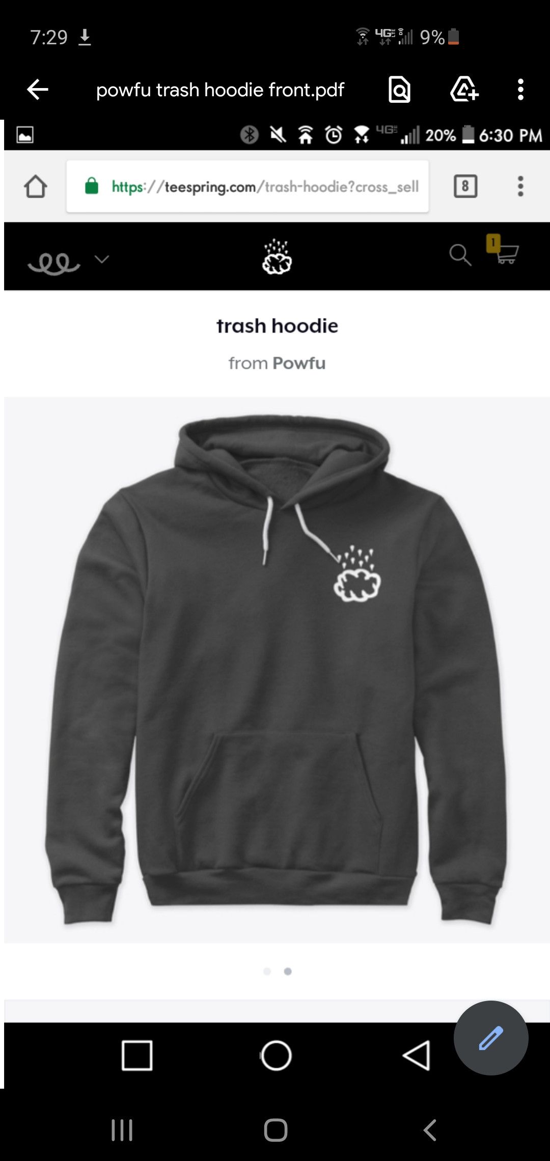 Powfu merch hoodie hotsell