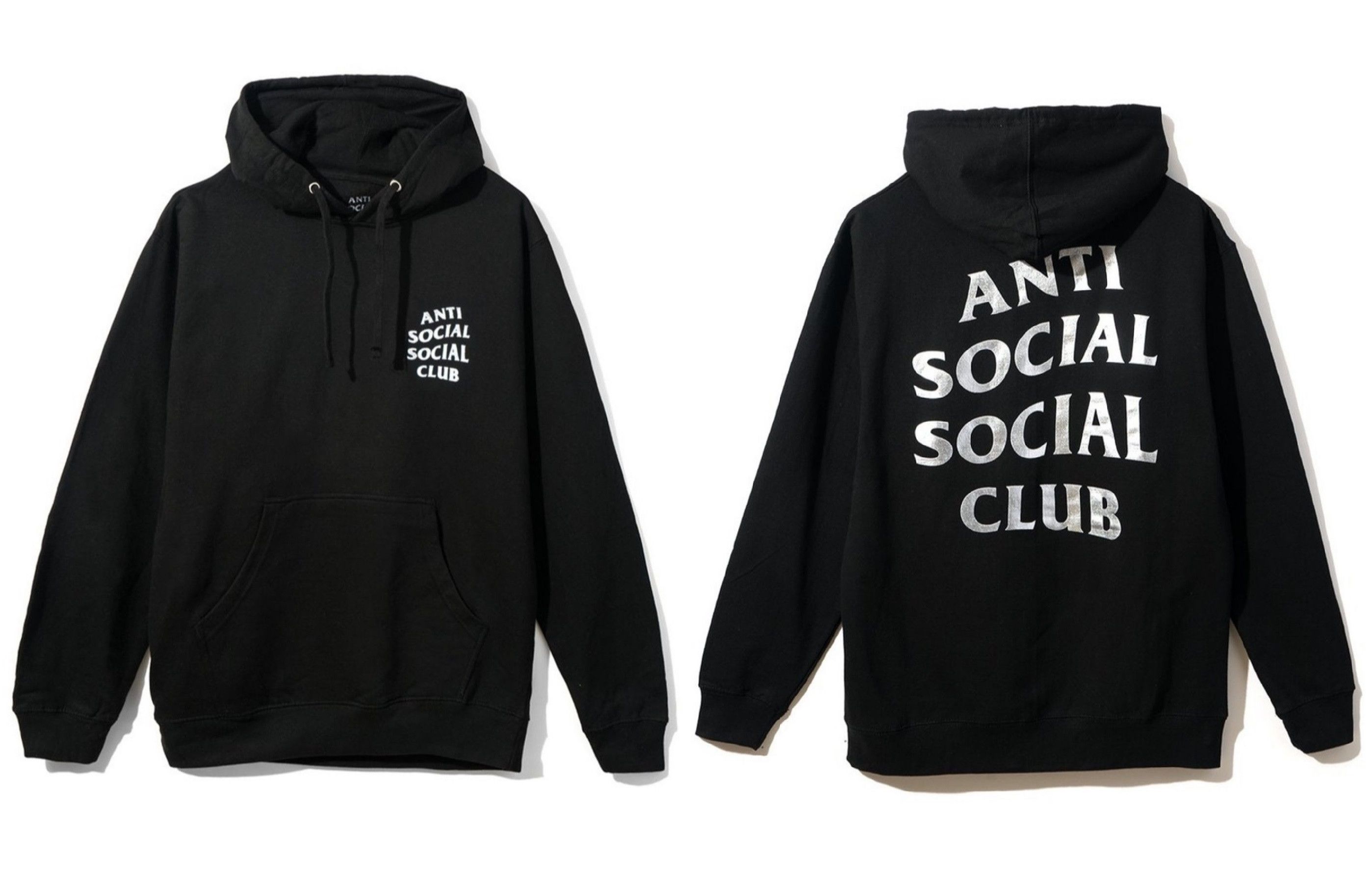 DS ASSC Logo Sin City Black Hoodie in Hand Offwhite Supreme