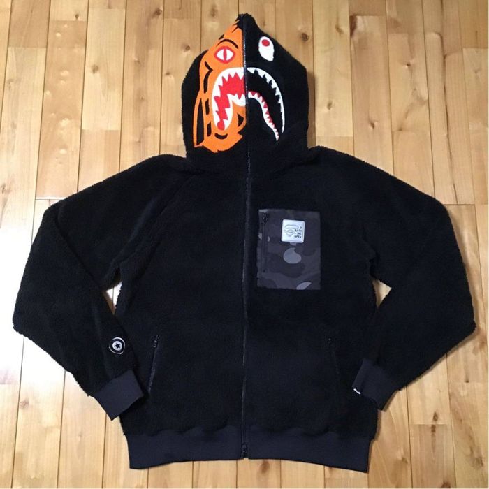 Bape BAPE Boa Tiger Shark full zip hoodie Black | Grailed