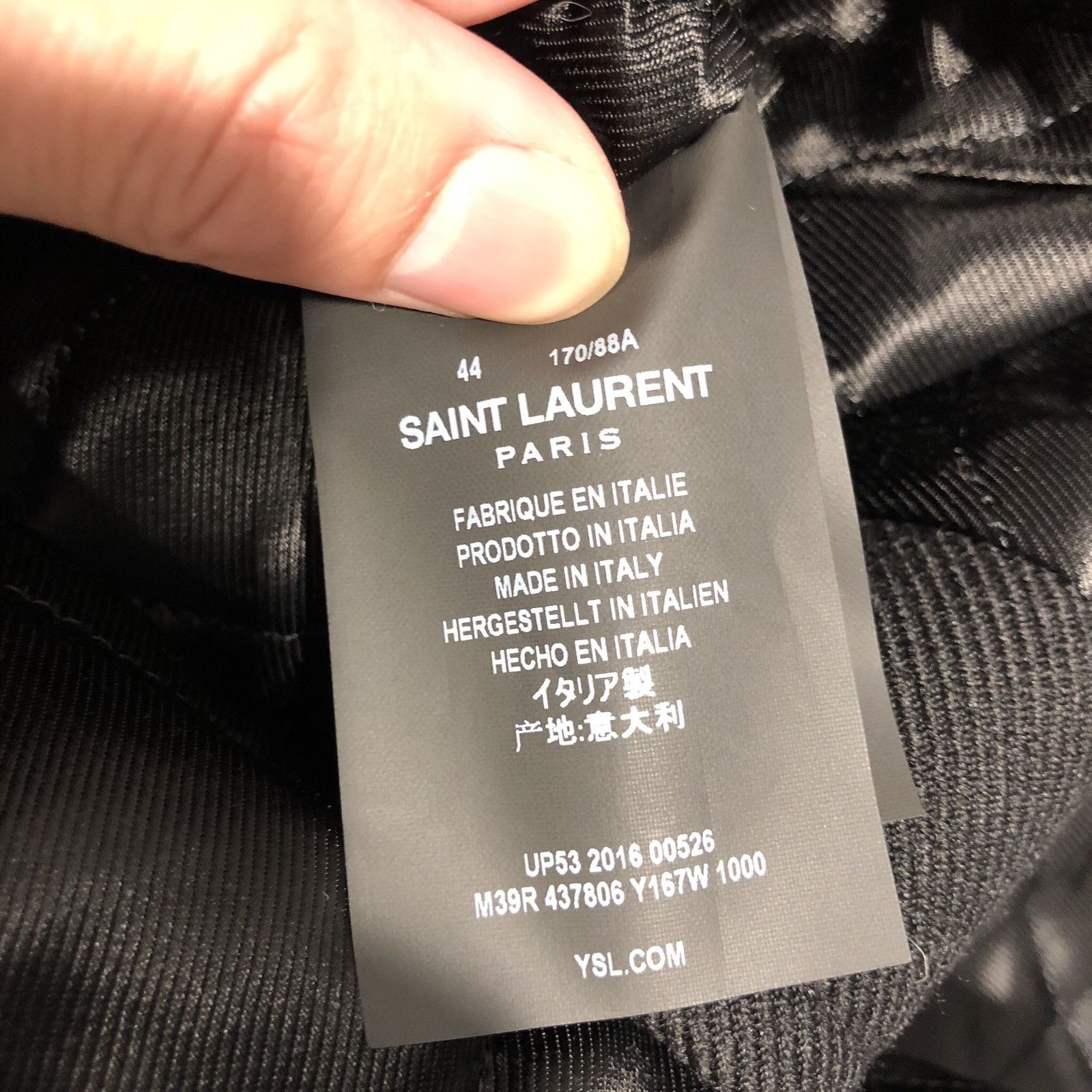 Hedi Slimane × Saint Laurent Paris 16FW Faux Fur Collar Coat Sz44 Size US S / EU 44-46 / 1 - 4 Thumbnail