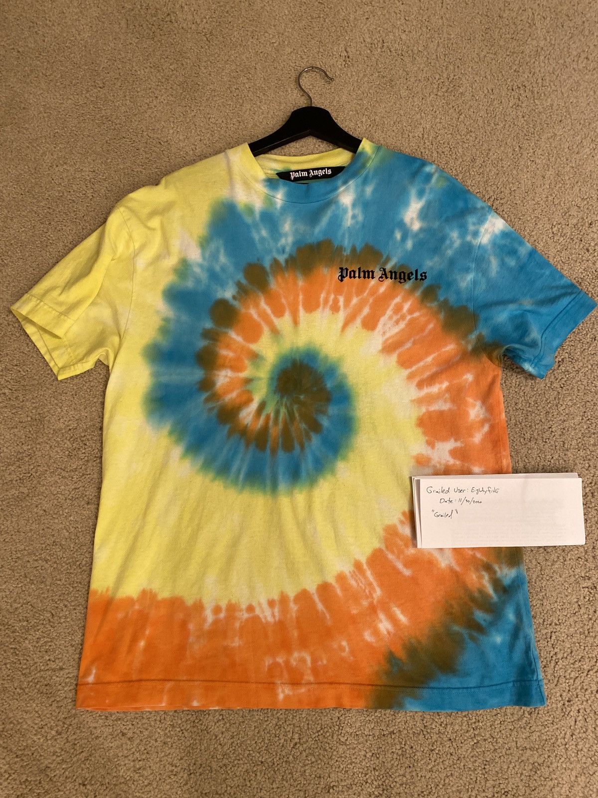 palm angels tie dye shirt