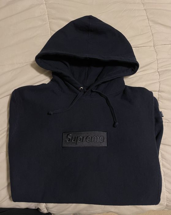 Supreme black tonal hoodie sale