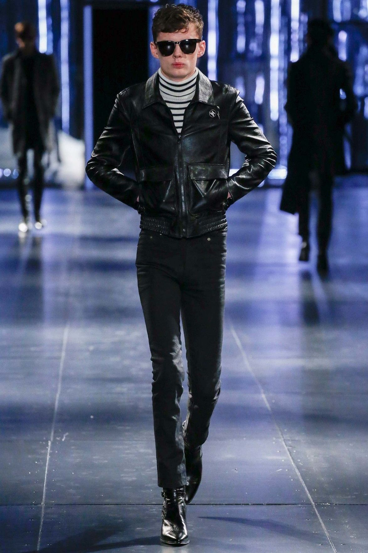 Saint Laurent Paris 5000 AW15 Saint Laurent Paris Black Leather Aviator Jacket Hedi Slimane LAST DROP Grailed