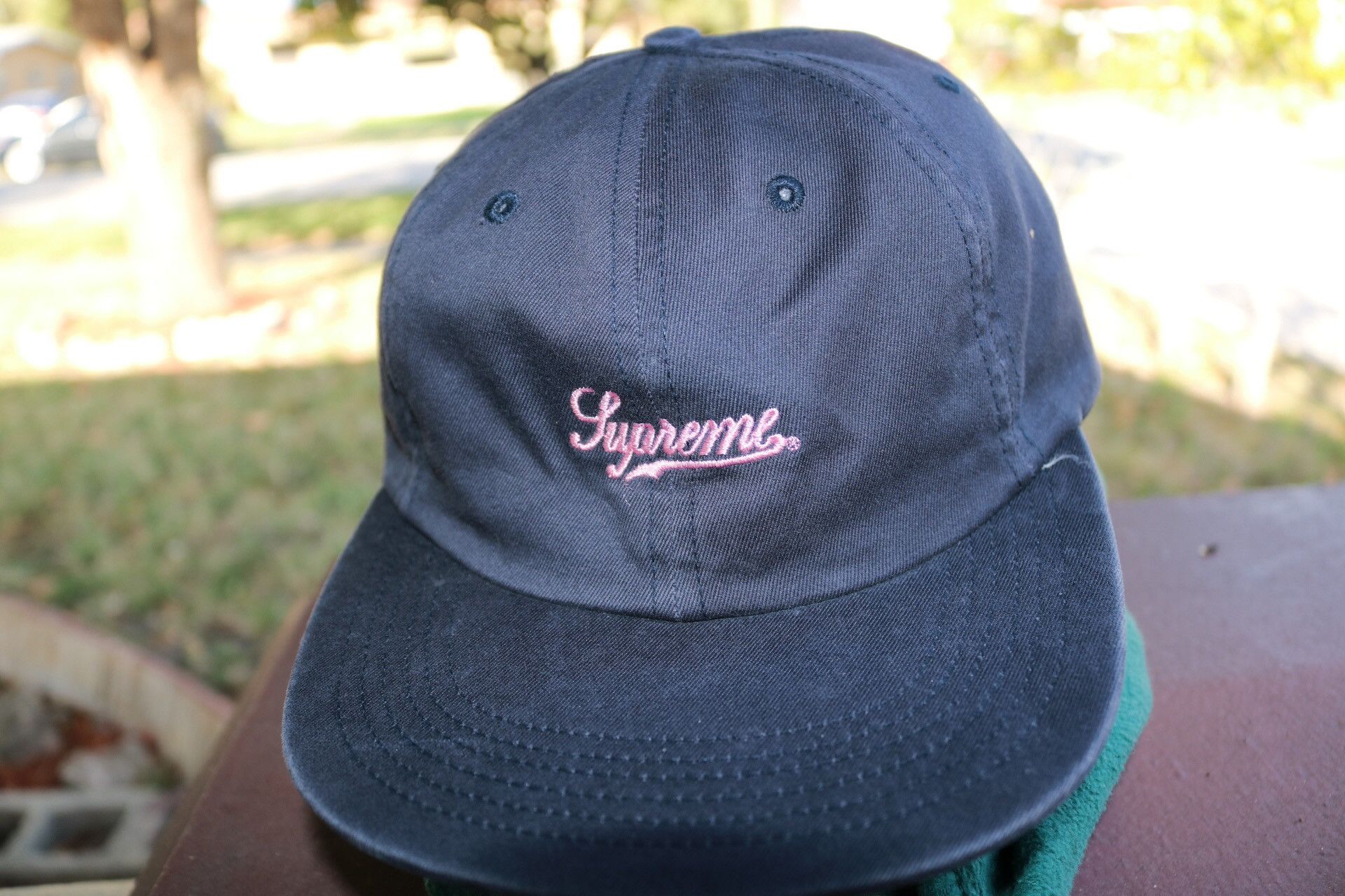 Supreme Supreme Script 6 Panel Hat Grailed