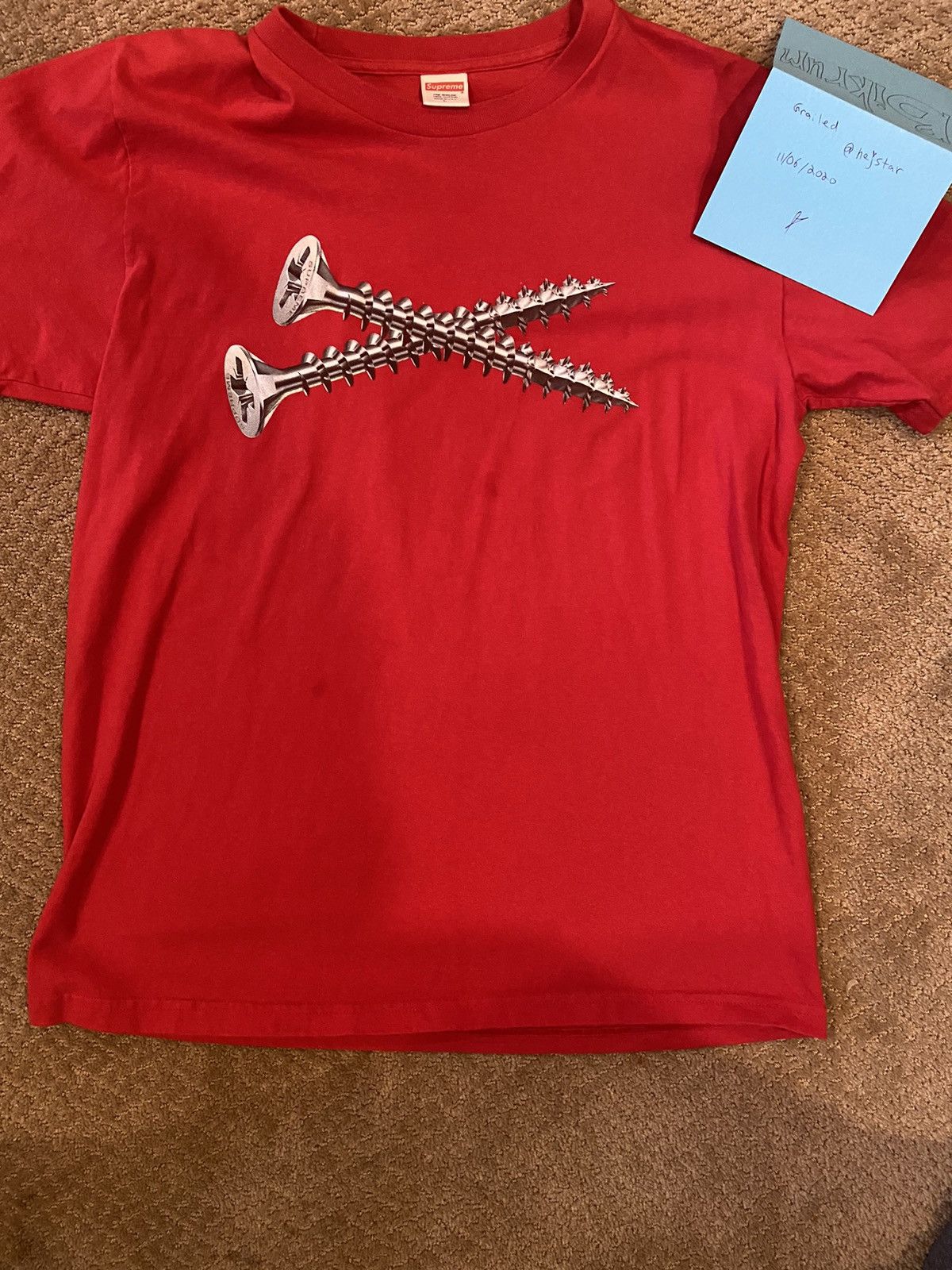 Supreme screw tee new arrivals