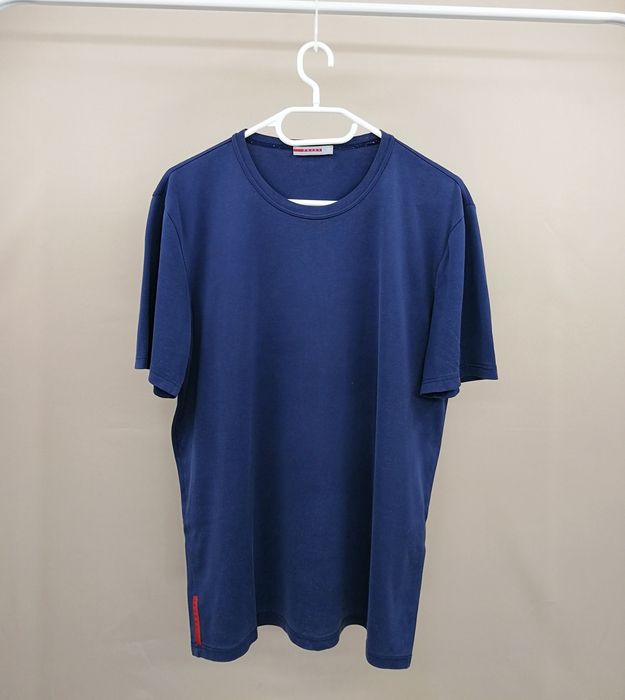 Prada Prada T-Shirt Red Tab Navy Blue (L) | Grailed